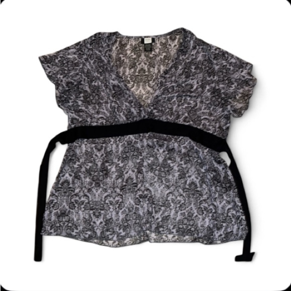 Studio 1940 Sheer Floral Baby Doll Top- Size 18/20W